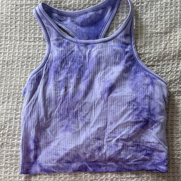 lululemon Ebb to street Tank Trio in White, Purple, Coral - Picture 2 of 8